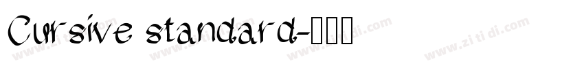 Cursive standard字体转换